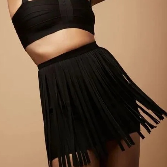 Herve leger x forever 21 collaboration fringe bandage mini skirt - Picture 4 of 4